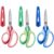 SLEMOON 7″ Left Handed Kids Scissors,Pointed Tip with Cover 3 Pack