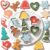 Slice and Bake Wooden Cookie Play Food Set for Kids, Kitchen Toys Food Accessories for Toddlers, Pretend Play Baking Set for 3 4 5 Years Old Girls Boys Birthday Gifts (Chrismas Gingerbread)