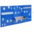SlickBlue Metal Pegboard Organizer Wall Mount with 3 Panels, Hooks and Shelves for Workshop