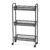Slim 3 Tier Rolling Steel Storage Cart with Metal Mesh Baskets, Black