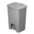Slim Trash Can with Pedal Step, Hands-Free Odor-Proof Garbage Bin for Bathroom Toilet Kitchen Office, Narrow Waterproof Wastebasket, Durable PP Plastic 9L 15L White Grey M