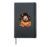 Sloth Autumn Leaves Pumpkins Thanksgiving Halloween Hardcover Journal, Black