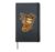 Sloth Witch on Branch with Pumpkin Hardcover Journal, Black