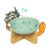 Slow Feeder Cat Bowl with Stand, Melamine Elevated Cat Food Bowl, Whisker Friendly Raised Puzzle Feeder for Cats & Small Dogs, Wet & Dry Food, Dishwasher Safe, Non-Slip (Green)