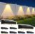 Slssqhz Solar Fence Lights: Warm White+6 RGB, IP66, Dusk to Dawn for Step, Patio (8Pcs)