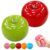 Slushy Apple Squishy Toy, 3 Inch Green Apple Fidget Toy with Slushy Gel Texture, Slow Rising Stress Relief Squishy Sensory Toy, Soft Silicone Squeeze Toy for Anxiety Relief (Red&Green)