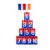 Slyzjdl Children Game Can Tinplate Toss Game Sturdy Metal Knock Down Set Educational Number Recognition Colorful Cartoon Monster Suitable for Family Gatherings, Red Blue Double-Sided Cans