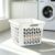 Small 1.5 Bushel Square Plastic Laundry Basket White