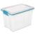Small 20 Quart Clear Plastic Storage Bin with Gasket and Latch Lid
