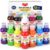 Smallbudi 12 Colors Washable Finger Paint Set for Kids 2 Oz/60 ml