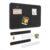Small Felt Bulletin Board 24″X16″ and 4 pcs Bar Strips Set – Black