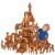 Small Outdoor Wooden Building Blocks 67 Pcs for Kids– Carbonized Pine Construction Set, Smooth Sensory Blocks for Preschool, Daycare, Homeschool, STEM Building Toys Fine Motor Skills (18.7lbs/8.5kg)