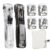 Small Stapler Handheld Compact Portable Crimper with 200 Reusable Clips