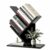 Small Tree Bookshelf,3 Tier Wood Mini BookShelf for CDs/Movies/Books, Black