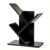 Small Tree Bookshelf, 3 Tier Wood Mini BookShelf for CDs/Movies/Books, Dark