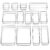 SMARTAKE 13-Piece Drawer Organizer with Non-Slip Silicone Pads, 5-Size Desk Drawer Organizer Trays Storage Tray for Makeup, Jewelries, Utensils in Bedroom Dresser, Office and Kitchen (Clear)