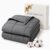 Smart Queen Cooling Weighted Blanket for Adults 15 lbs, 48″x72″ Twin Size Heavy Blanket for Sleeping, Soft Breathable Cotton with Glass Beads, Machine Washable, Grey (Fits 120-160 lbs)