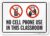 SmartSign “No Cell Phone Use in This Classroom” Sign | 7″ x 10″ Plastic