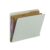 Smead 100% Recycled End Tab Pressboard Classification File Folder with SafeSHIELD Fasteners, 2 Dividers, 2″ Expansion, Letter Size, Gray/Green, 10 per Box (26810)