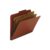 Smead 100% Recycled Pressboard Classification File Folder, 2 Dividers, 2″ Expansion, Letter Size, Red, 10 per Box (14024)