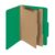 Smead 100% Recycled Pressboard Classification File Folder, 2 Dividers, 2″ Expansion, Letter Size, Green, 10 per Box (14063)
