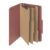 Smead 100% Recycled Pressboard Classification File Folder, 3 Dividers, 3″ Expansion, Legal Size, Red, 10 per Box (19099)