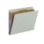 Smead End Tab Pressboard Classification File Folder with SafeSHIELD® Fasteners, 1 Divider, Gray/Green, Letter Size, 10 per Box (26800)