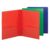 Smead Plastic 2 Pocket Folders with Pockets & Prongs, Red Blue Green 3 Pack