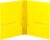 Smead Poly Two-Pocket Folder, Three-Hole Punch Prong Fasteners, Letter Size, Yellow, 6 per Pack