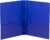 Smead Poly Two-Pocket Folder, Three-Hole Punch Prong Fasteners, Letter Size, Blue, 6 per Pack