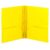 Smead Poly Two-Pocket Folder, Three-Hole Punch Prong Fasteners, Letter Size, Yellow, 3 per Pack (87733)