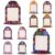 smelihomiy Wooden Photo Frame for Dia De Los Muertos Altar, 10 Set