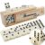 Smilejoy Double Six Dominoes Set for Adults, 28 Tiles with Wooden Box