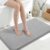 Smiry Memory Foam Bath Mat 40×24, Extra Soft Non-Slip Bathroom Rug, Ultra Absorbent, Quick Dry, Machine Washable Bathroom Mat for Shower, Tub & Floor Decor, Grey