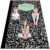 SmoothNovelty 8.2 x 5.9 ft Large Classroom Rug Carpet Composition Book Carpet Black and White Composition Notebook Educational Area Rug for Room Nursery Seating Decor for Teaching and Playroom