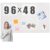 SmoothNovelty Felt Extra Large Bulletin Board, 96 x 48 Inches Decorative Felt Pin Board Alternative Foldable Picture Framed Display Board for School Home Office Kitchen Walls (White)