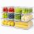 SMRCAD 10 Pack Clear Fridge Organizer Bins with Drain Trays – Stackable