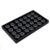 SM SunniMix Jewelry Display Tray Featuring 28 Insert Cups Gemstone Organizer Jewel Holder Display Case Insert Low Profile Alloy, Inner Ring Textured Style, Small Size, 28 Pieces With Tray, Black