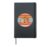 Snail has a rolled up air mattress as a house on its back Hardcover Journal, Black