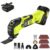 SnapFresh Oscillating Multi Tool Cordless, 20V DIY Tool Kit, 6 Speed, 3.2°Oscillation Angle, Quick-Lock Replaceable, 24pcs Accessories, Battery & Fast Charger, For Scraping, Blades Sanding, Cutting