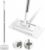 Snap Grip Mini Mop with 50 Inch Adjustable Handle, Hands Free Flat Mop for Wet and Dry Cleaning, Wall Cleaner Mops with Wall Hook for Kitchen Bathroom Corners Windows and Small Spaces