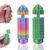 SnapMorph3.1 Little Ouchies Fidget Toys – Long-Lasting Spinning Pain Stim Toy for Anxiety & Stress Relief, Fidget Toys for Adults Teens, Pain Relief Fidget Tool, 2PCS Green+Colorful