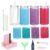 Snoverre 4 Pack 16 Oz Acrylic Rhinestone Snow Globe Tumbler DIY Starter Kit, Double Wall Plastic Pre-Drilled Snowglobe Tumbler Supplies Craft Tool Set with Clear Rhinestone
