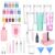 Snoverre 6 Pack 24 Oz Acrylic Snow Globe Tumbler DIY Starter Kit, Double Wall Plastic Pre-Drilled Snowglobe Tumbler Supplies Craft Tool Set