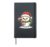 Snowman with Candy Cane Hardcover Journal, Black