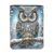 Snowy Owl Branch Winter Book Sleeve with Front Pocket 11.8″X9″, Waterproof Oxford Protector Case for Hardcover Paperback Journal for Travel Office