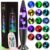 Soarling 13.5 Inch Liquid Motion Lamps for Kids Adults Bedroom Decor, 17 Color Multi Changing Lamp LED Small Black Red Green Blue Blue Pink Purple Relax Sensory Mood Night Light with Remote 8H Timing