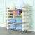 SOBS Rolling Yoga Equipment Storage Rack, Heavy‑Duty Metal Gym Organizer Cart for Yoga Mats, Exercise Balls, Balance Trainers, Foam Rollers & Yoga Blocks for Studio Home Gym(White)
