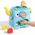 SOCBTNSO Elephant Interactive Shape Sorter Toys for 18 Months+, Montessori Matching & Sorting Toys with 6 Sensory Shape Blocks, Developmental Infant Birthday Gifts for Learning Toddler