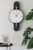 SODEF Anthracite Sahra refined Plus Wood Modern Decorative Wall Clock 29.5 x 15.7 in Rectangular Oval Shape for Living Room – Charcoal